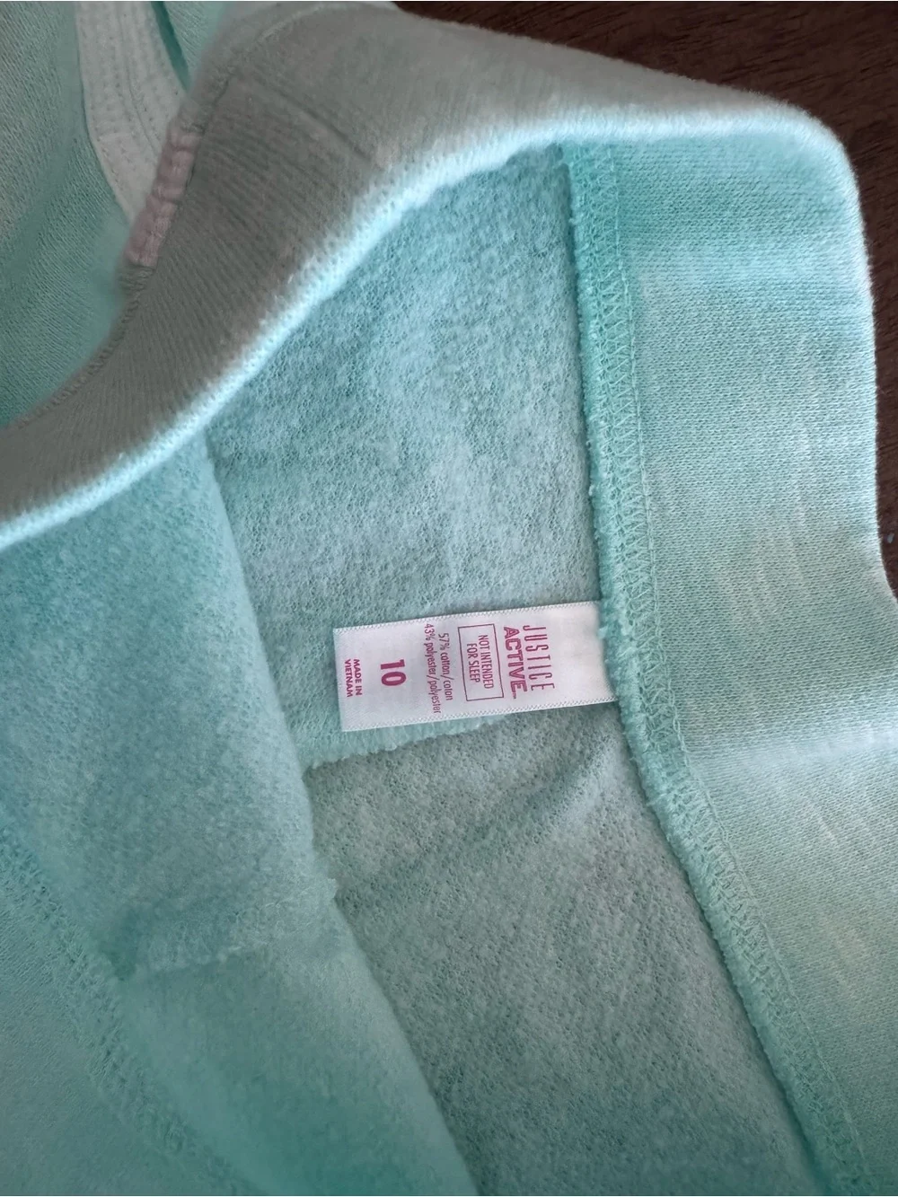 Justice Girls Active Cotton Shorts - Size 10 Logo Mint With White Stripe